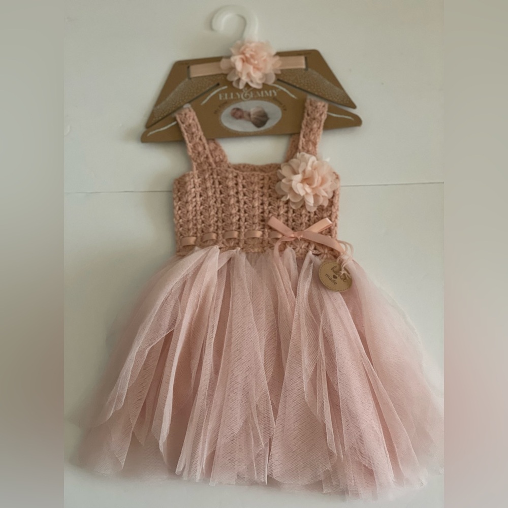 Elly & Emmy Infant Baby My First Dress Up Dusty Rose Photo Outfit 0-6m